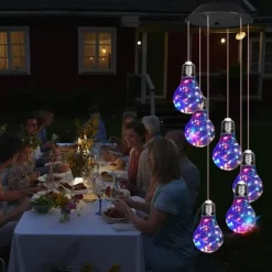 OBOSOE pære Solar Festival vind klokkerne, farve skiftende vind klokkerne udendørs indendørs dekoration, Led lys til balkon, soveværelse, fest, gård, | CDON