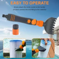 OBOSOE Rengøringsbørste til poolfilter – Rengøringsbørste til pool- og spafilterpatroner
