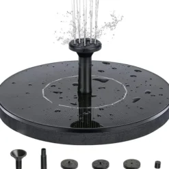 OBOSOE Solar Springvand Vandfontæne 13 cm – Flydende Pumpe til Fuglebad, Dam & Pool