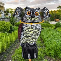 OBOSOE ugletrappe med drejeligt hoved – havedekoration og udendørs statue til terrasse