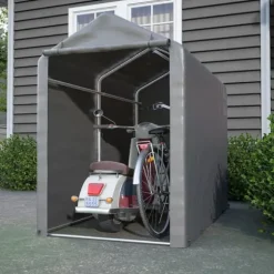 Opbevaringsrum 187x100x160 cm, cykelgarage, haveskur, lagerzelt, mørkegrå