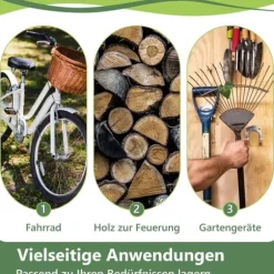 Opbevaringsrum 190x170x200 cm, cykelgarage, haveskur, redskabsskur, lagerzelt, mørkegrå