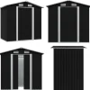 Opbevaringsskur til haven 204x132x186 cm stål antracitgrå - Haveskur - Haveskure - Home & Living