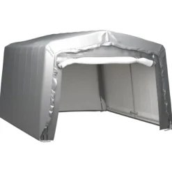 Opbevaringstelt 370x370 cm - Vandtæt og UV-resistent | Farve: Grå | Størrelse: 370x370 cm