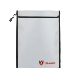 Opgraderet brandsikker dokumentpose med dobbelte lommer (2000℉) 28*38cm, vandtæt og brandsikker kontantpose med lynlås, opbevaringspose til vigtige d | CDON
