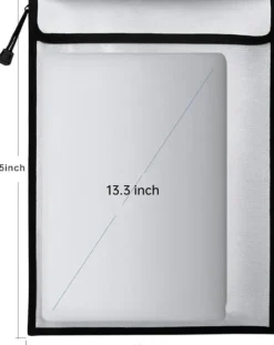 Opgraderet brandsikker dokumentpose med dobbelte lommer (2000℉) 28*38cm, vandtæt og brandsikker kontantpose med lynlås, opbevaringspose til vigtige d | CDON
