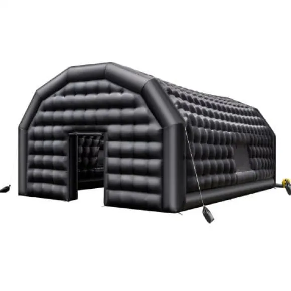 Oppustelig natklub 800x600x400 cm sort, festtelt, oxfordstof
