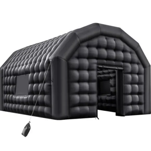 Oppustelig natklub 5,4x5x4,2 m sort, festtelt