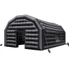 Oppustelig natklub 9x6x4 m sort, Oxford-stof