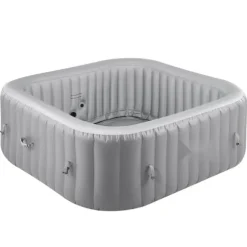 Oppusteligt Spa, 4-6 Personer, 1850 x 660 mm, Firkantet Bærbar, Udendørs Brug, Robust Og Komfortabel