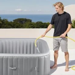 Oppusteligt Spa, 4-6 Personer, 1850 x 660 mm, Firkantet Bærbar, Udendørs Brug, Robust Og Komfortabel