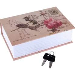 Ordbog Bog Hemmelig Sikkerhedsboks Penge Kontanter Smykker Låseboks (Rose Dagbogstype)