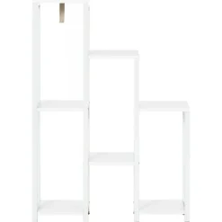 Outsunny Blomsterstander Mellemrumsholder Hylder Hvid Stål 7 Niveauer Indendørs Udendørs 65x23x94.5cm