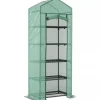 Outsunny Drivhus med 5 Hylder, Gr'n Plast/St'l, 69x49x193 cm