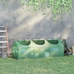 Outsunny Drivhus med vindue, PE drivhus, Tomathus, Koldbænk, 180x60x60cm, Grøn