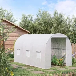 Outsunny Drivhus 350x200x200cm Foliedrivhus, Plantehus, Folie til haven