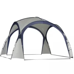 Outsunny Have / Camping Telt - Vandtæt Polyester, Glasfiberramme - Cremhvid/Blå 3,5x3,5x2,3m