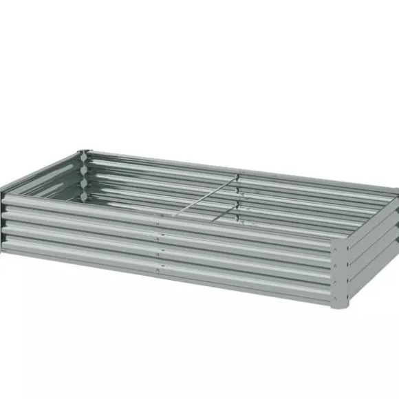 Outsunny højbed af stål, vejrbestandigt plantebed 180x90x30 cm