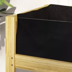 Outsunny Højbed i Grantræ med Akrylplader, Vejrbestandigt Havebed, Naturtræ, 110x50x80 cm