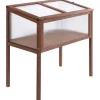 Outsunny højbed i træ, tidligt bed, dyrkningsbord, krydderurtebed, plantekasse til have, altan og terrasse, brun, fyrretræ, PC-plade, 90 x 50 x 93 cm | CDON
