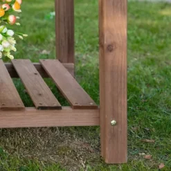 Outsunny Hjbed knne Tr Tannenholz Brun 123x54x74 cm