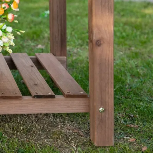 Outsunny Hjbed knne Tr Tannenholz Brun 123x54x74 cm