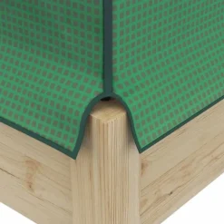 Outsunny Hjbed med Drivhus, urtebed i Tr med Fleece, Natur/Grn, 86x60x165cm