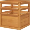Outsunny H'jbed med Espalier i Gran, 65x65x73cm - Perfekt til Klatreplanter og Havebrug