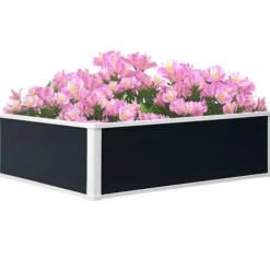 Outsunny Højbed Plantekasse i Plast - Grå, 100x80x30cm