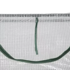 Outsunny Minivæksthus med UV-resistent PE-dække, stålramme, lynlåsvindue, 120x60x60 cm, Hvid