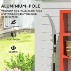 Outsunny Teleskop Astsalg 1.5-2.6m - Metal, Sølv - Justerbar grenklipper med sav til høje grene