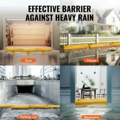 Oversvømmelsesbarrierer, sandbags alternative, 4-pak, effektive til hjemmet, døråbninger og indkørsler (4FTx6in)