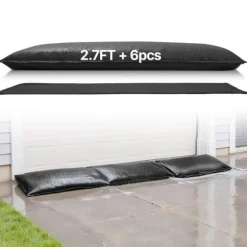 Oversvømmelsesspærre - Vandaktiverede sandløse sandsække - 6-pak - 83 x 43 cm - Vandabsorberende - Oversvømmelsesposer - Til dør, kælder, garage