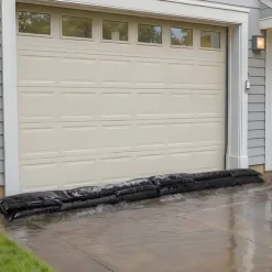 Oversvømmelsesspærre - Vandaktiverede sandfri sandsække 4-pak - 153 x 21 cm - Genanvendelig - Vandabsorberende barriere - Til dør, kælder, garage