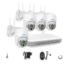 Overvågningskamera Kit, 5MP Opløsning, Tovejs Lyd, Ingen, 8CH NVR X 4 kameraer 3mp