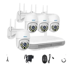 Overvågningskamera Kit, 5MP Opløsning, Tovejs Lyd, Ingen, 8CH NVR X 4 kameraer 3mp