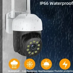 Overvågningskamera, 5MP opløsning, farve natvision,en WiFi-kamera uden kort, EU-stik