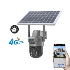 Overvågningskamera, Solcelledrevet, IP66 Vandtæt,4G