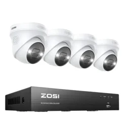 Overvågningskamera System, 5MP Opløsning, Farve Natvision,2T-a, 4PCS 5MP kameraer