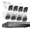 Overvågningskamera System, 5MP Opløsning, Vejrbestandigt Design,8CH DVR 8Pcs Kits, Ingen