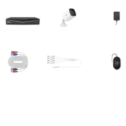 Overvågningskamera system, HD 1080P opløsning, IP66 vandtæt klassifikation,4T, 8CH Med 4 stk kamera