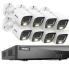 Overvågningskamera System, 5MP Opløsning, Vejrbestandigt Design,8CH DVR 8Pcs Kits, 1T