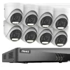 Overvågningskamera System, 5MP Opløsning, Vejrbestandigt Design,8CH DVR 8Pcs Kits, Ingen
