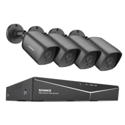 1080P 4-kanals DVR CCTV-system, udendørs vejrbeskyttede kameraer, mobil fjernovervågning.,ilføj 4 stk. Kamera-a
