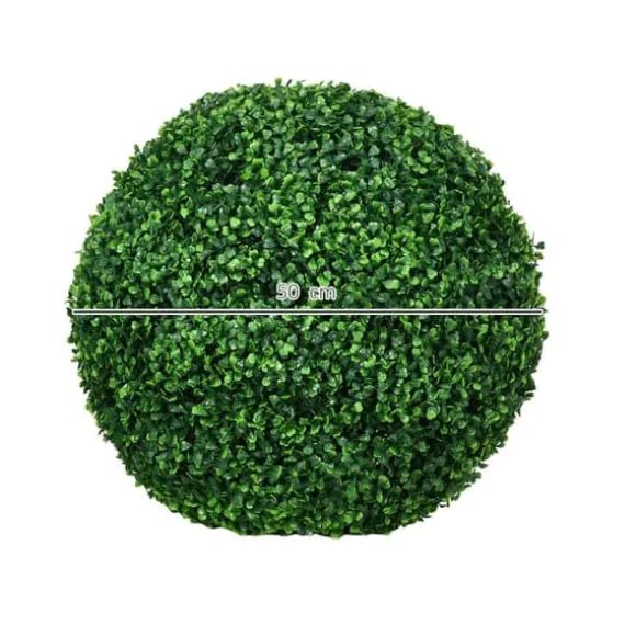 2-pak buksbomkugler 50 cm kunstige, plast, til hjem, kontor & have