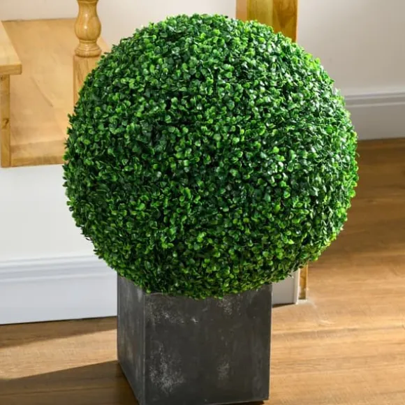 2-pak buksbomkugler 50 cm kunstige, plast, til hjem, kontor & have