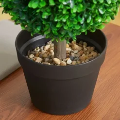 2-pak kunstig buksbom 60 cm dobbeltkugle, UV-beskyttelse, til hjem & have