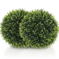 2-pak kunstig ceder 45 cm med potte, dekorative planter til hjem & have