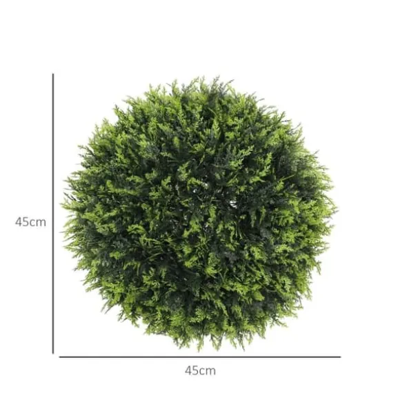2-pak kunstig ceder 45 cm med potte, dekorative planter til hjem & have