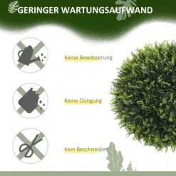 2-pak kunstig ceder 45 cm med potte, dekorative planter til hjem & have